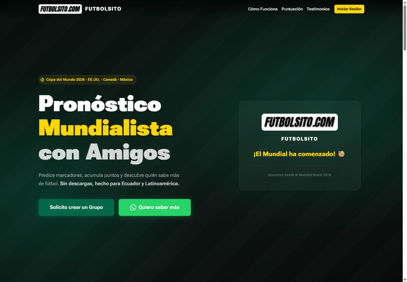 Futbolsito — Producto personal · Pronósticos deportivos